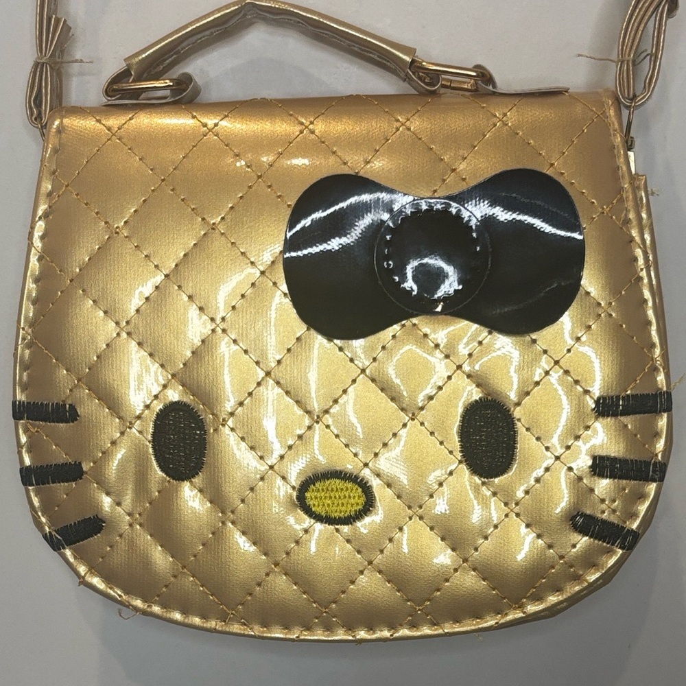 Hello Kitty, Gold Quilted Shoulder Bag
